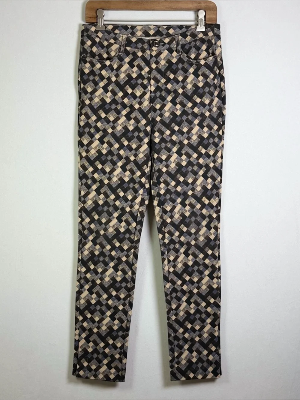 Soft Surroundings Women’s Pull-On Pant Sz S Geometric Print Stretch Boho Chic - Picture 2 of 12